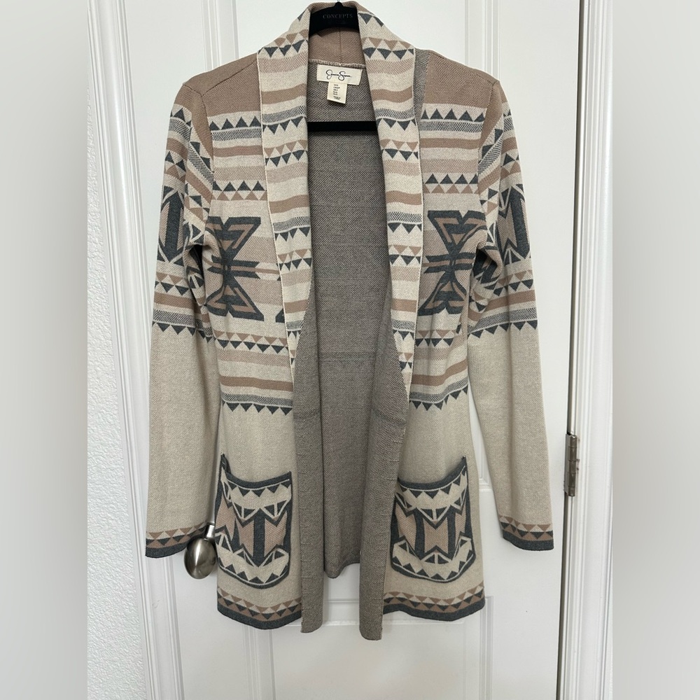 Jessica Simpson Aztec Patterned Cardigan